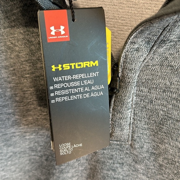 Under-Armour NWT Men’s X-Storm Loose Fit ¼  Zip Cold Gear Grey Small - Picture 4 of 10